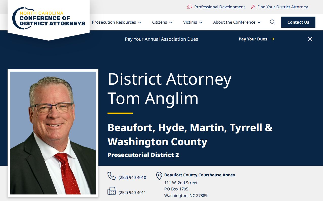 Hyde County criminal cases Prosecutorial District 2 office